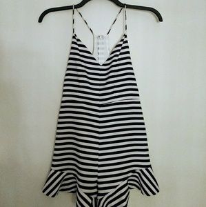 ROMPER - B&W Stripes